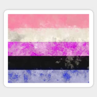 Genderfluid Pride Flag - Water color Sticker